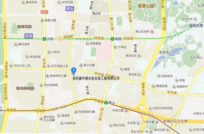 深圳鑫中意水电安装工程有限公司 地图